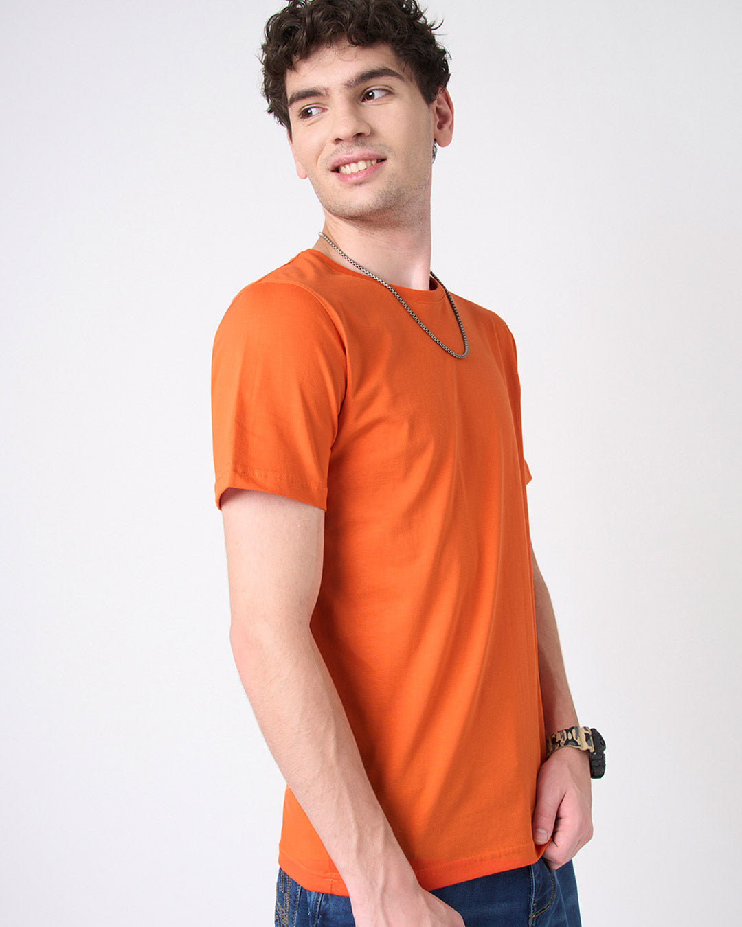 Burnt Orange - Regular Fit Crew T-shirt