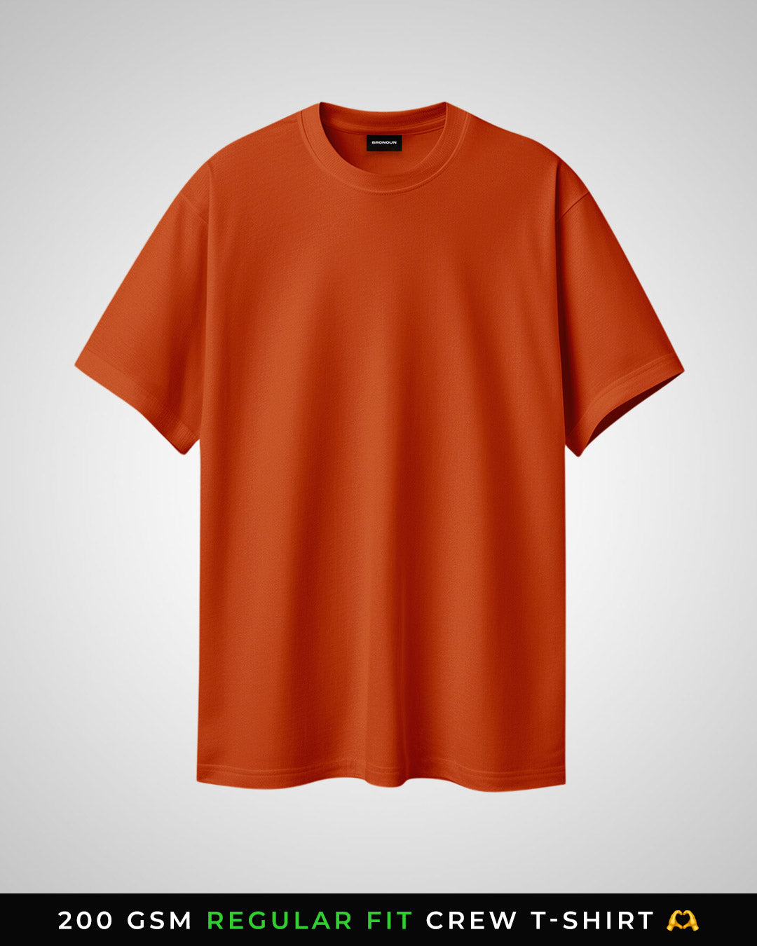 Burnt Orange - Regular Fit Crew T-shirt