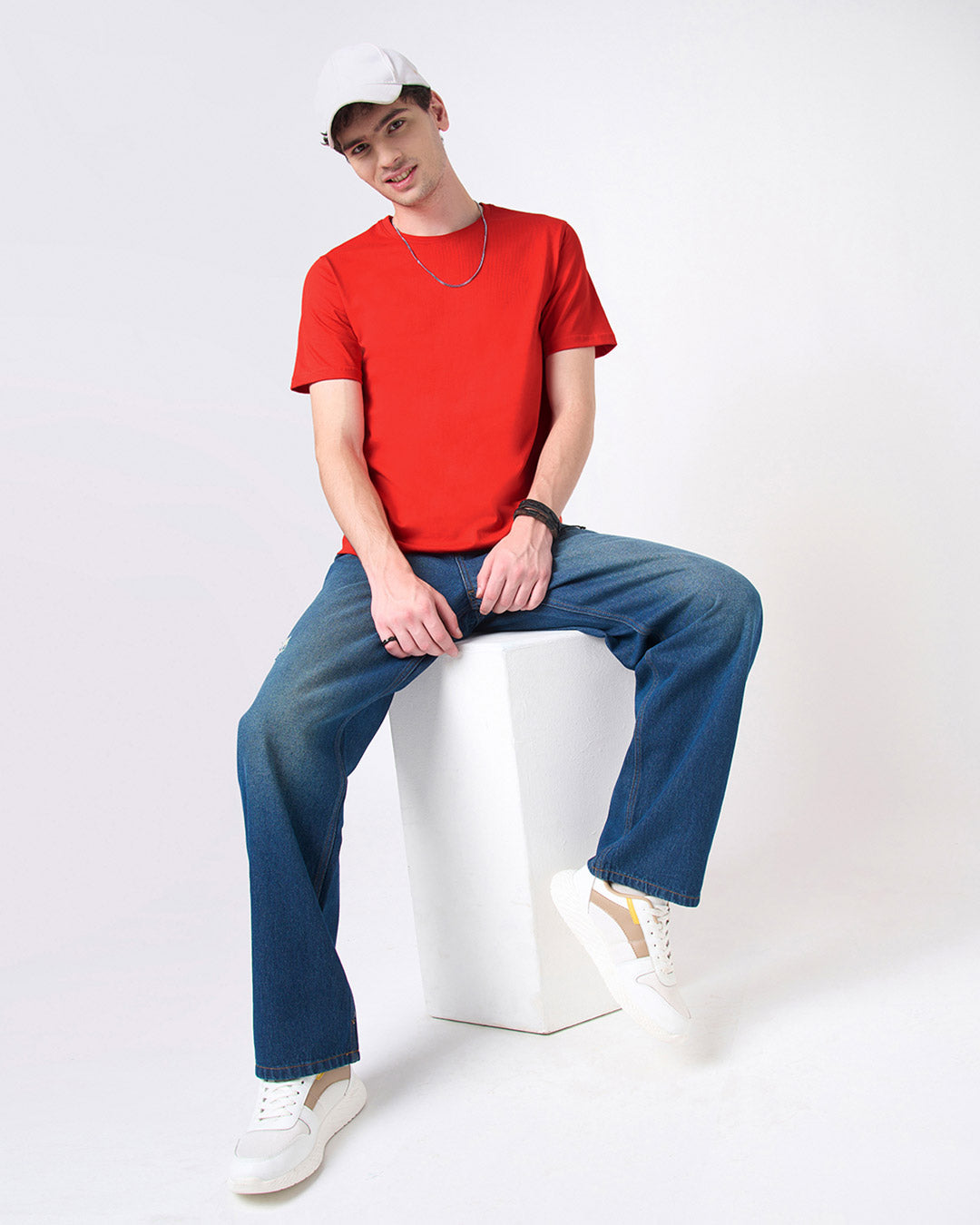Crimson Red - Regular Fit Crew T-shirt