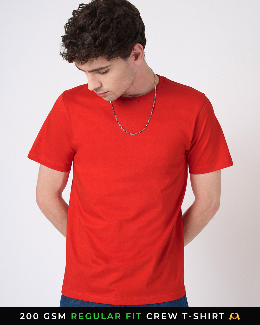 Crimson Red - Regular Fit Crew T-shirt