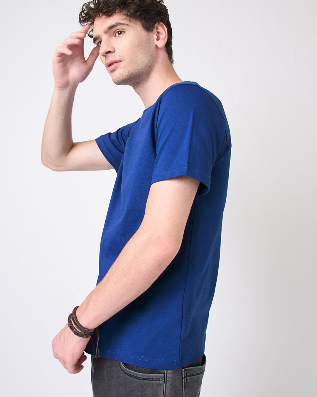Indigo Blue - Regular Fit Crew T-shirt