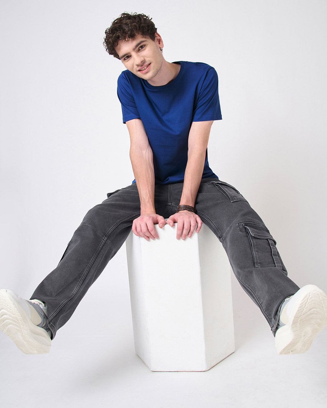 Indigo Blue - Regular Fit Crew T-shirt