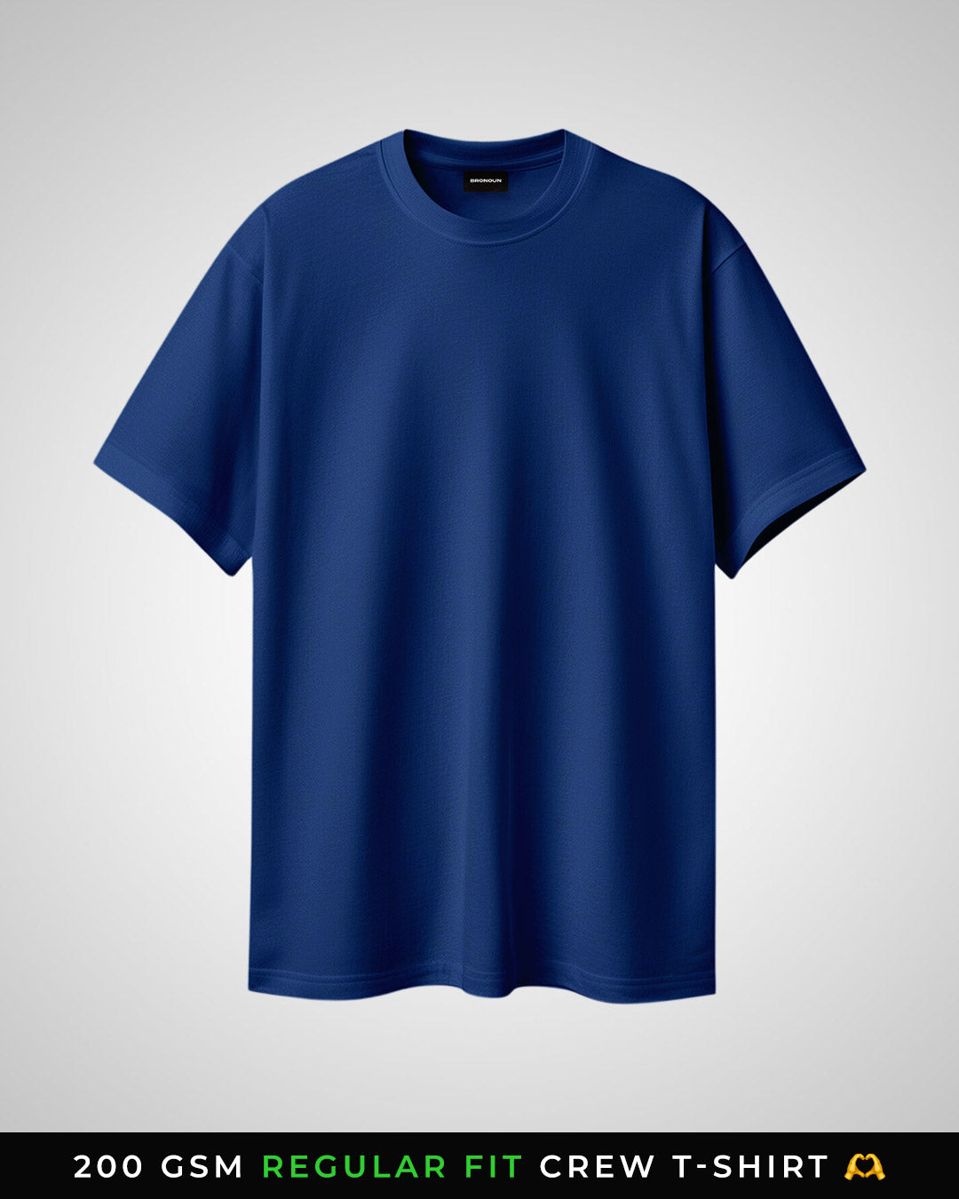 Indigo Blue - Regular Fit Crew T-shirt