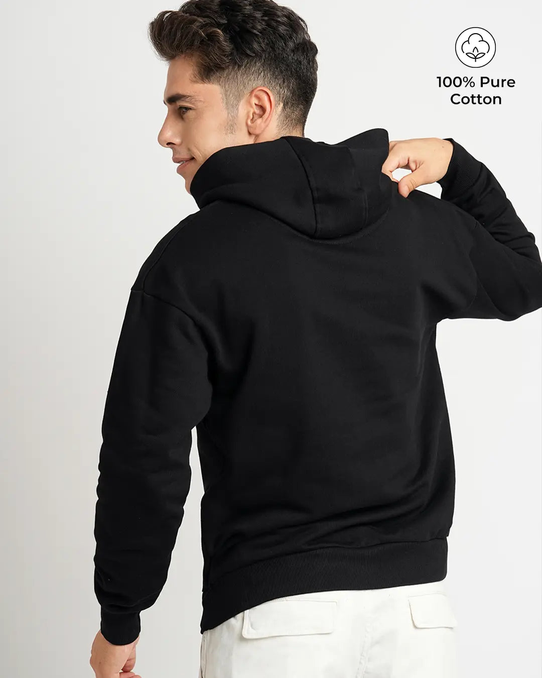 Black - Oversized Pullover Hoodie