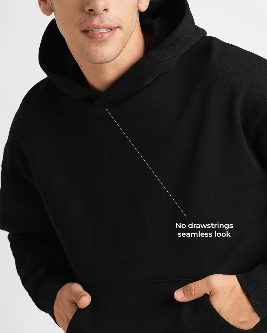 Black - Oversized Pullover Hoodie