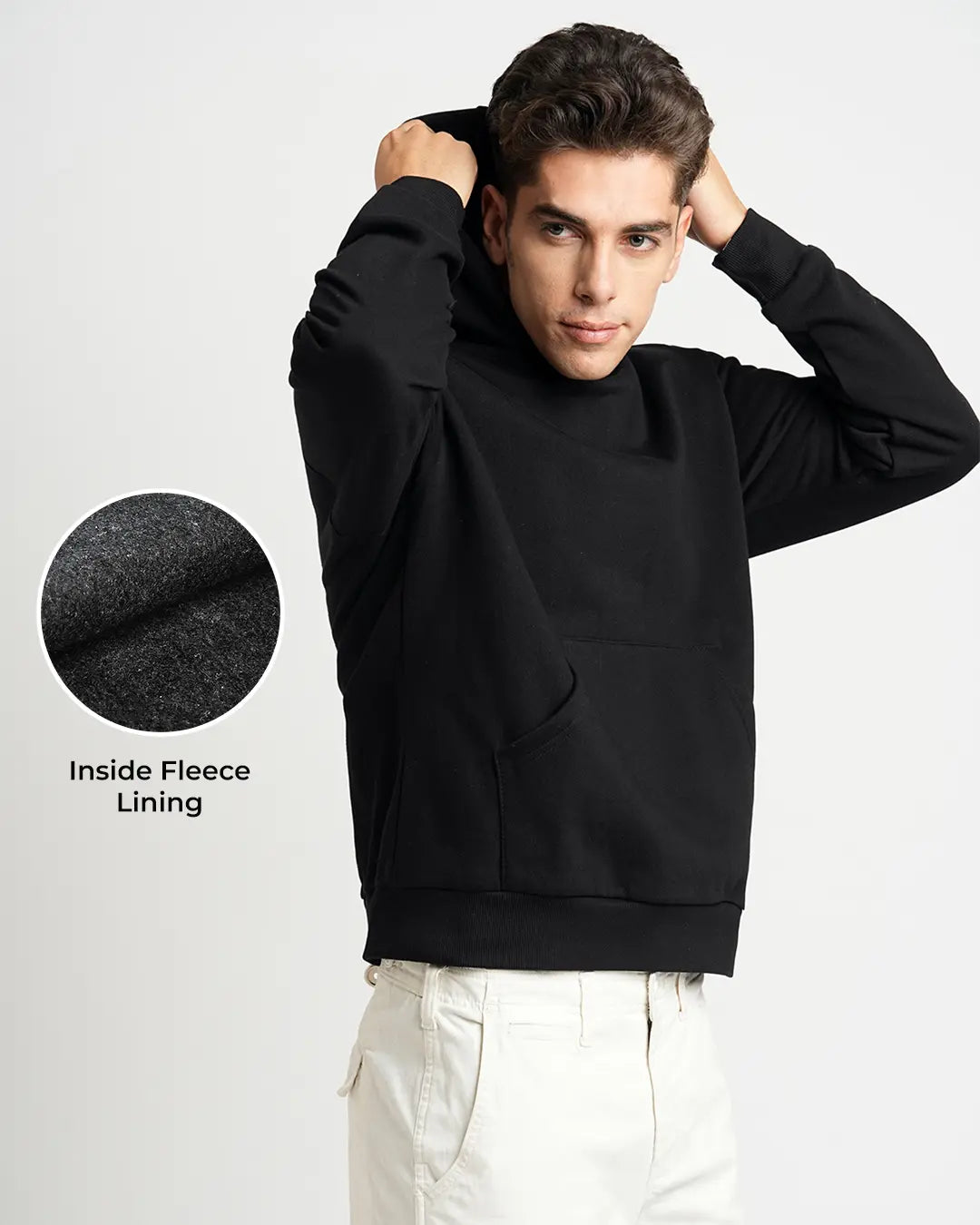 Black - Oversized Pullover Hoodie