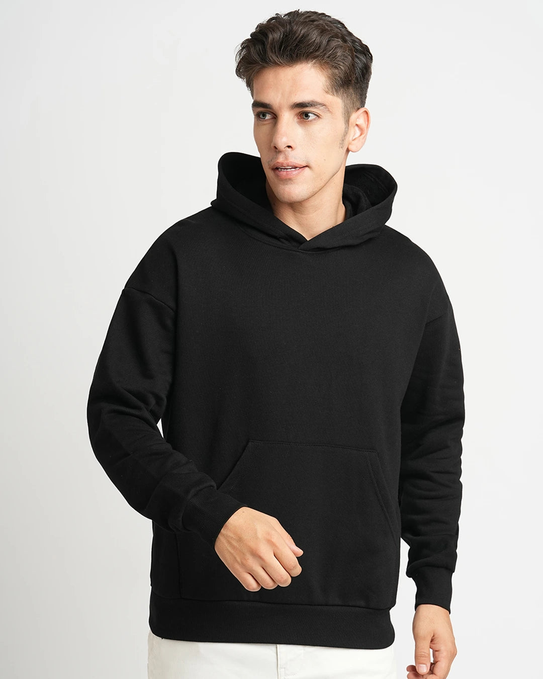 Black - Oversized Pullover Hoodie