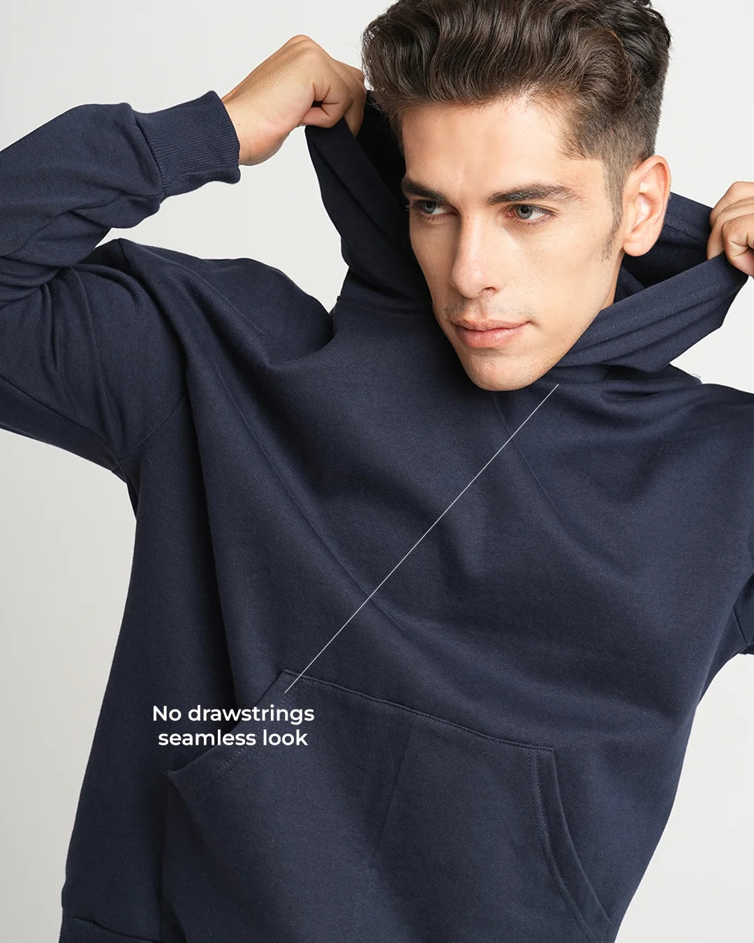 Navy - Oversized Pullover Hoodie