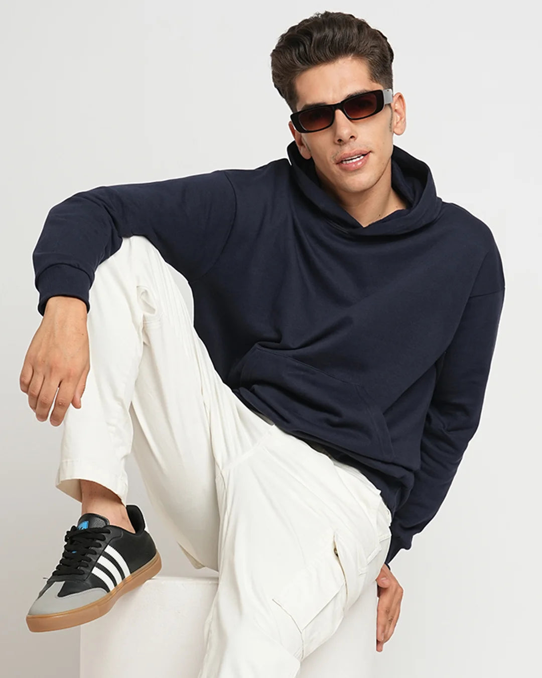 Navy - Oversized Pullover Hoodie