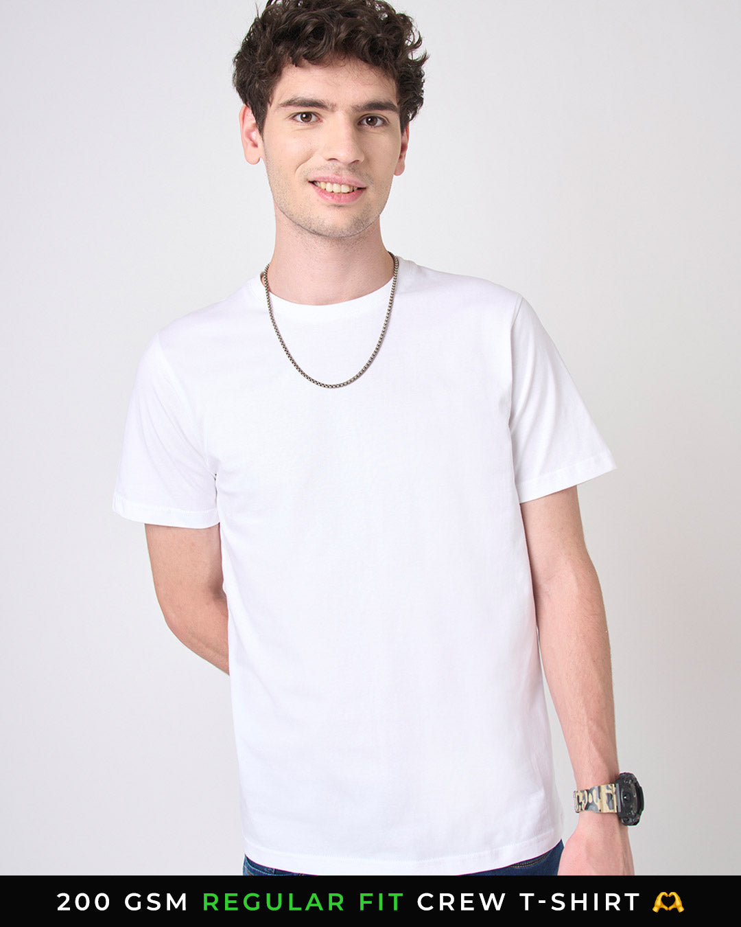 Pure White - Regular Fit Crew T-shirt