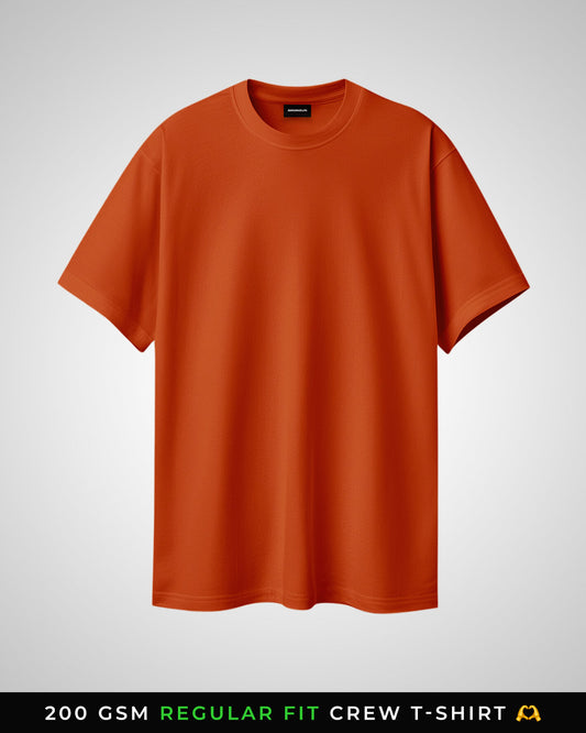 Burnt Orange - Regular Fit Crew T-shirt