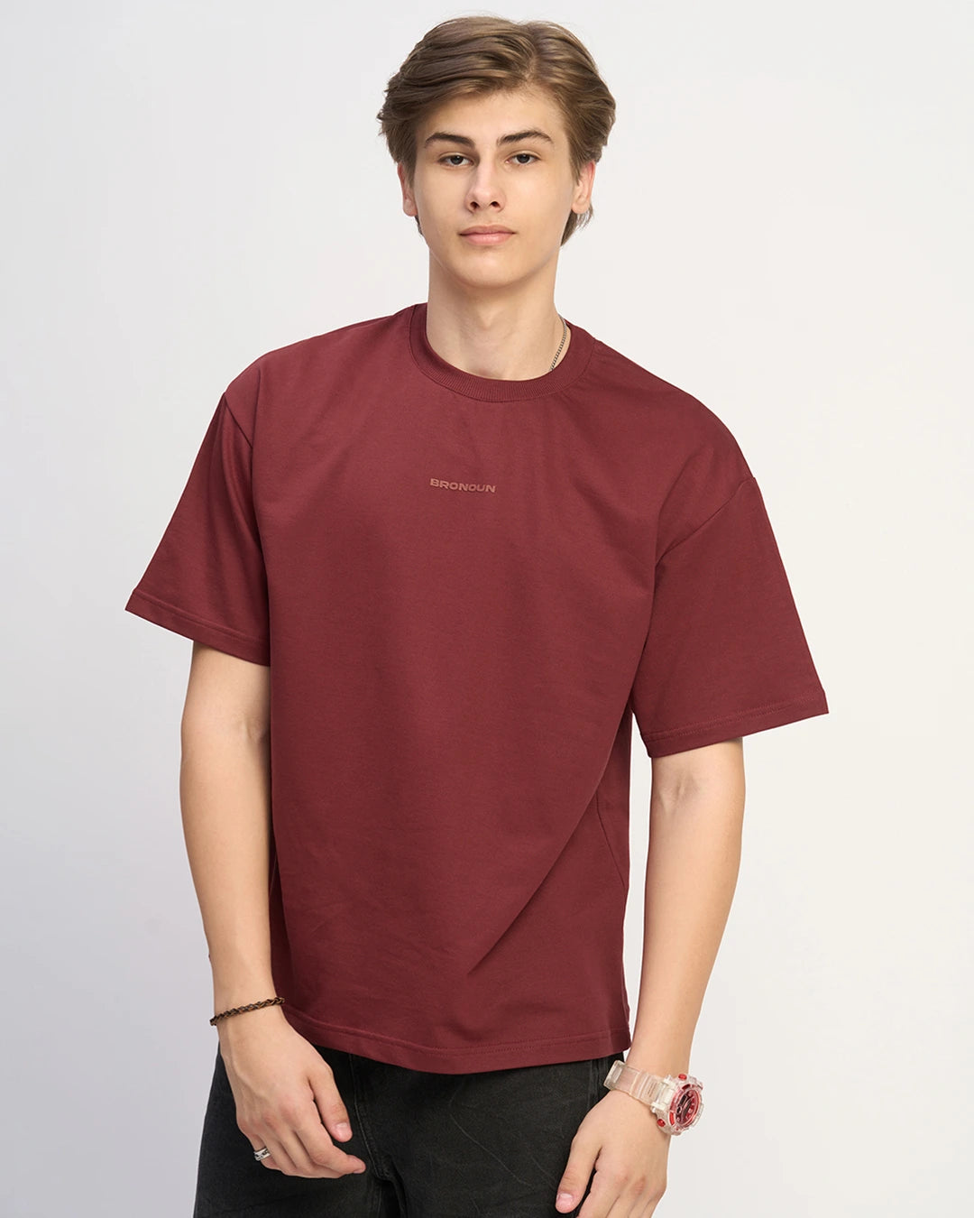 Maroon - 240 GSM Broversized T-shirt