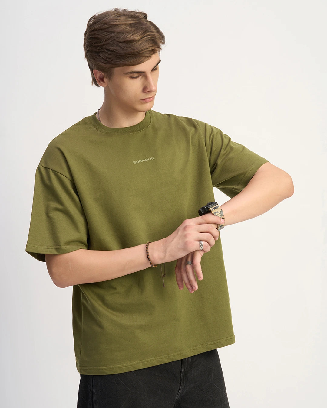 Olive - 240 GSM Broversized T-shirt
