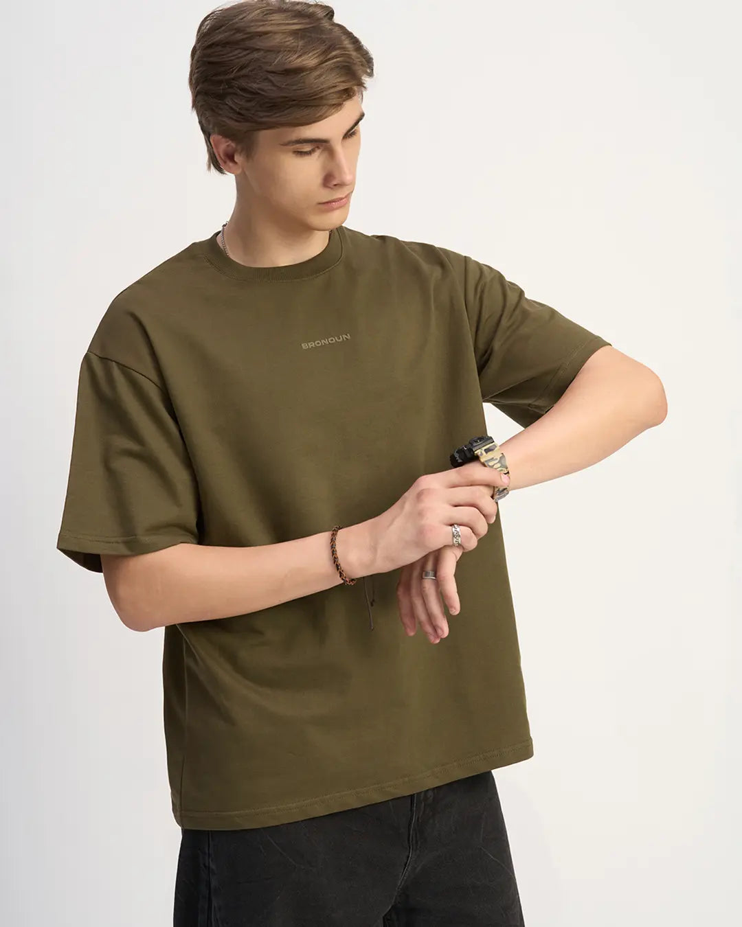 Olive - 240 GSM Broversized T-shirt