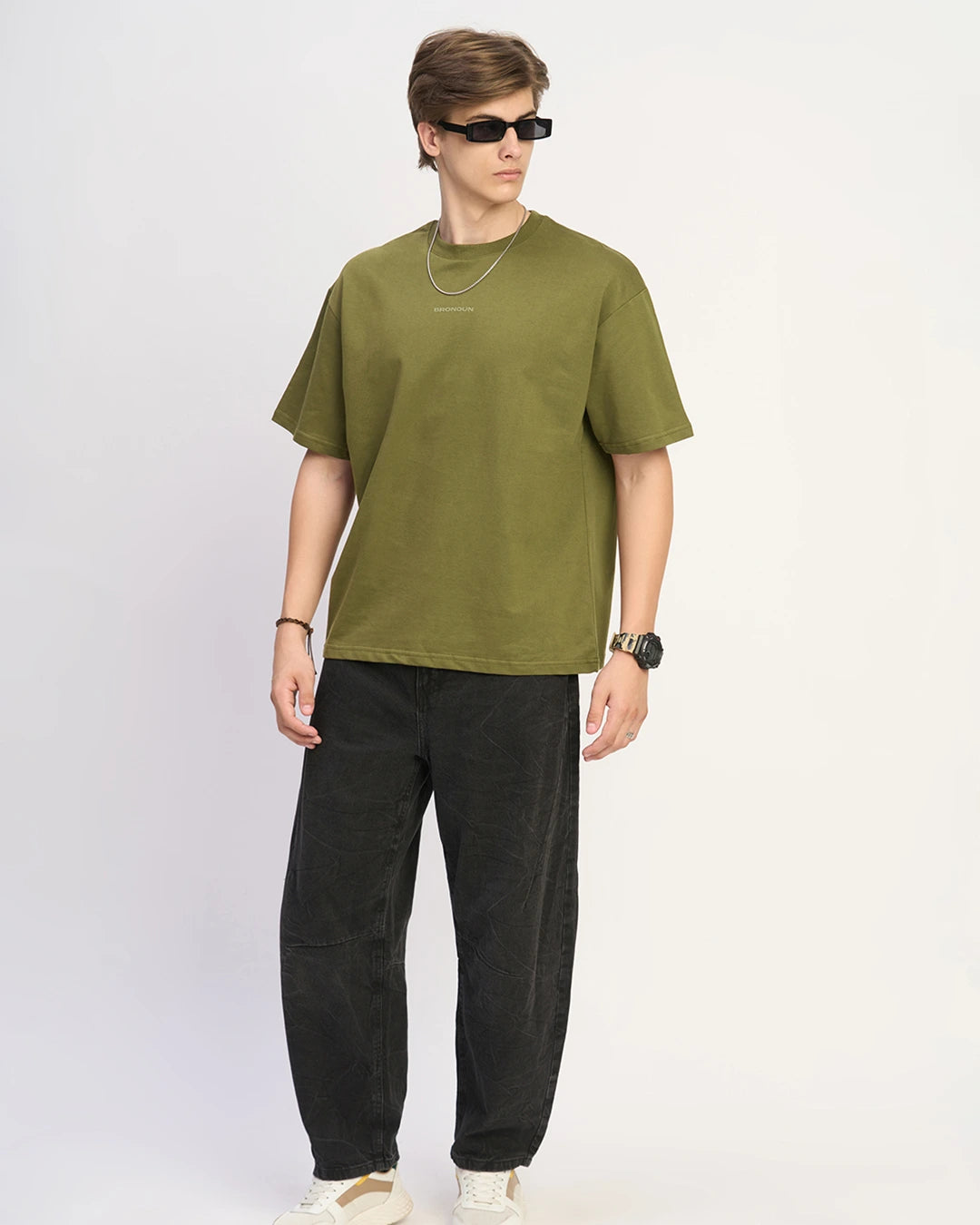 Olive - 240 GSM Broversized T-shirt