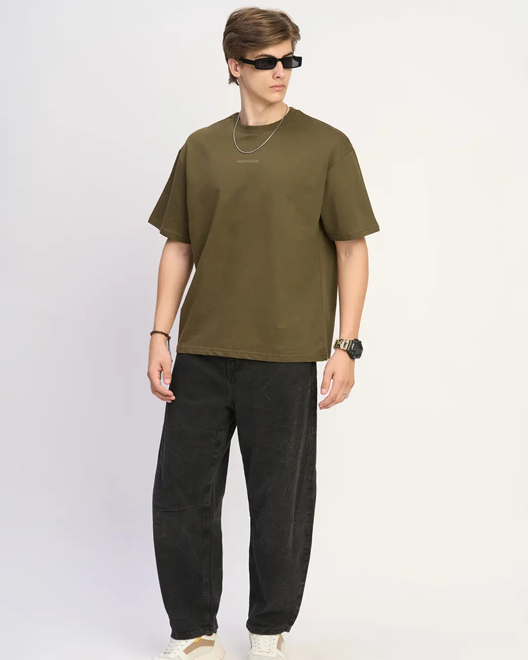 Olive - 240 GSM Broversized T-shirt