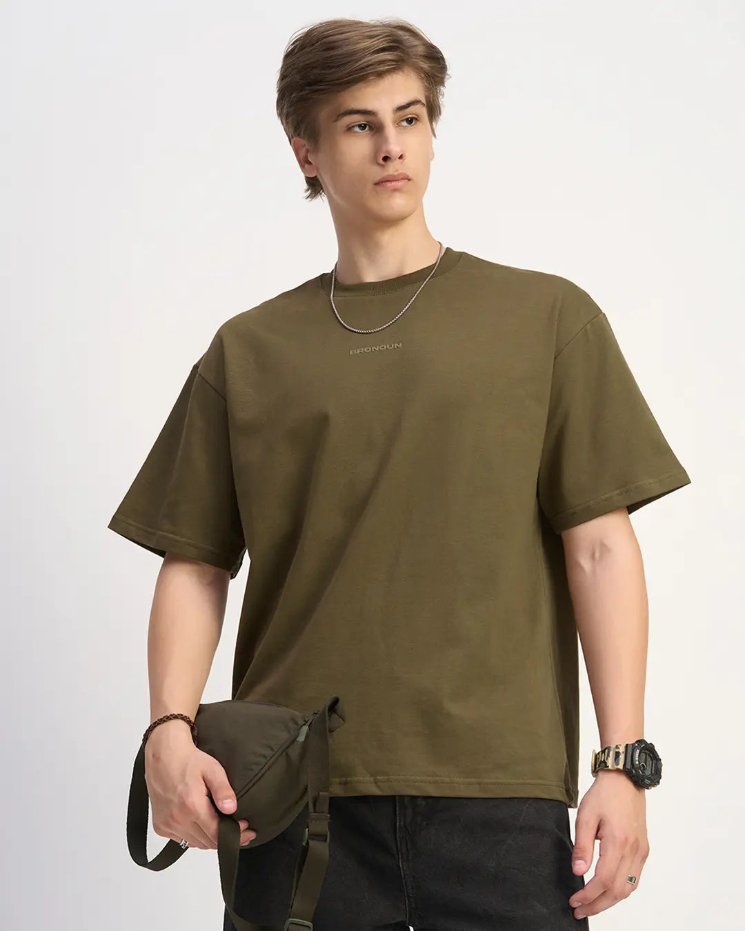 Olive - 240 GSM Broversized T-shirt
