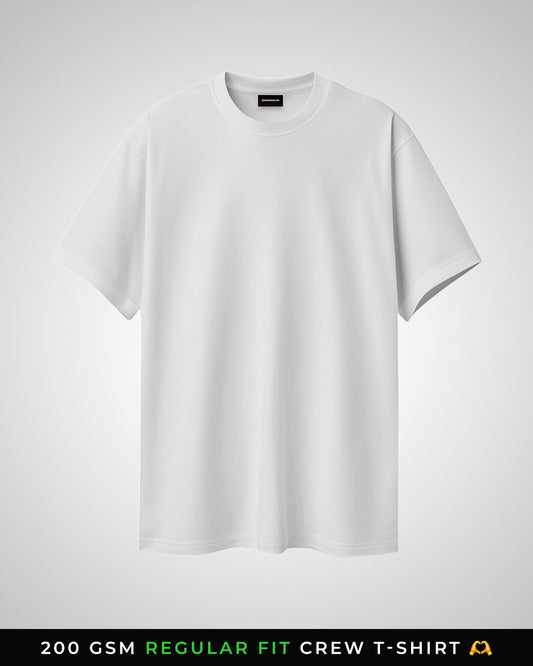 Pure White - Regular Fit Crew T-shirt